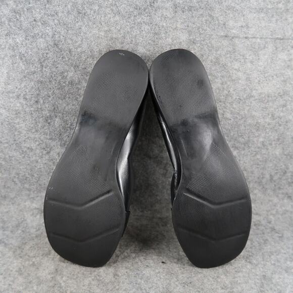 Casual Shoes Womens 8.5 Ballet Flat Slip On Loafer Ruffle Toe Black Casual Retro - Picture 9 of 11